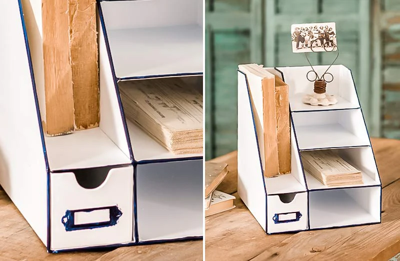 Enamel Desk Organizer