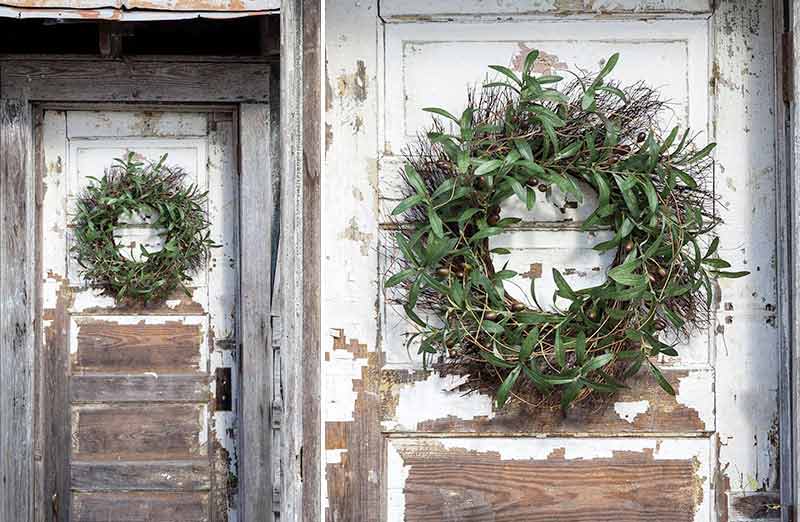Gathered Olive and Twig Wreath