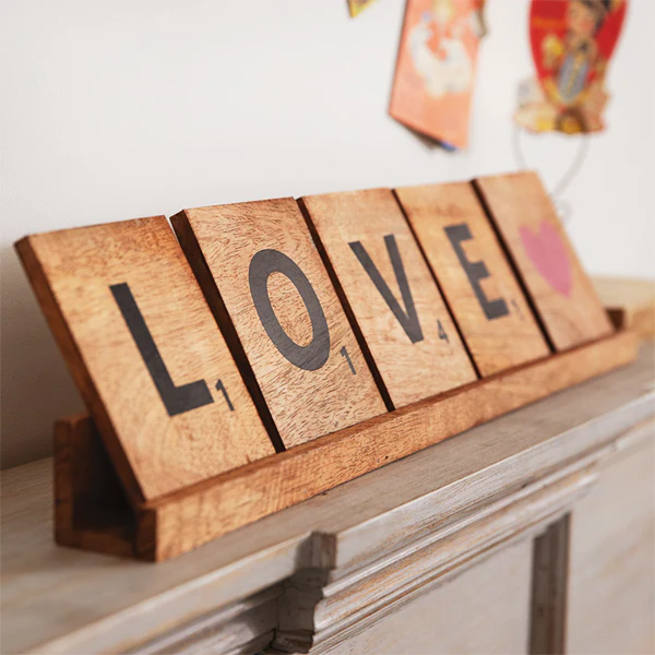 Love Tabletop Scrabble Sign
