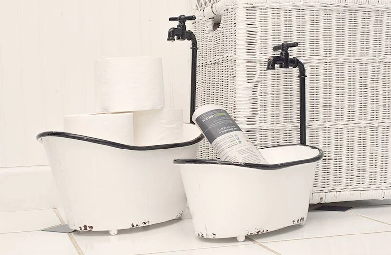 Chippy Enamel Tub Planters  Set of 2