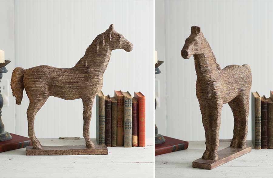 Carved Tabletop Horse Statue