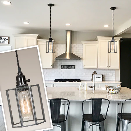 Glass Drum Pendant Lamp