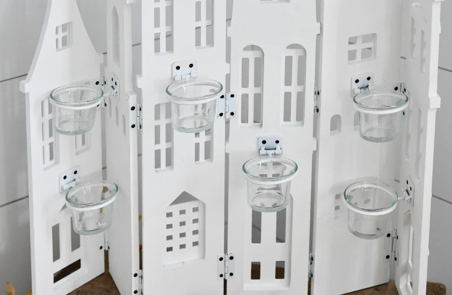 Winter Cityscape Candle Holder