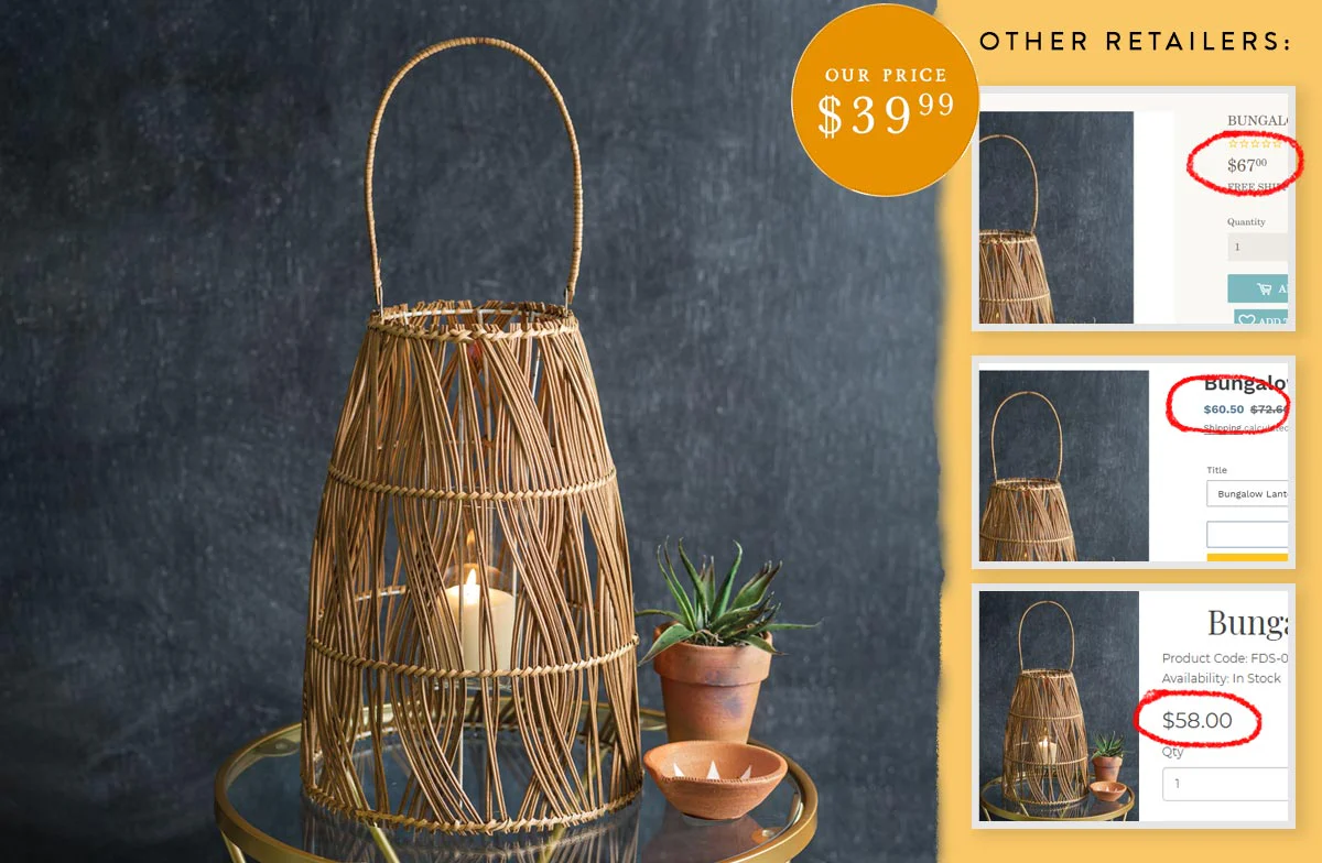 Bungalow Rattan Lantern