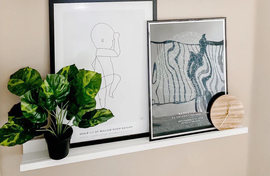 Faux Potted Yellow Variegated Monstera