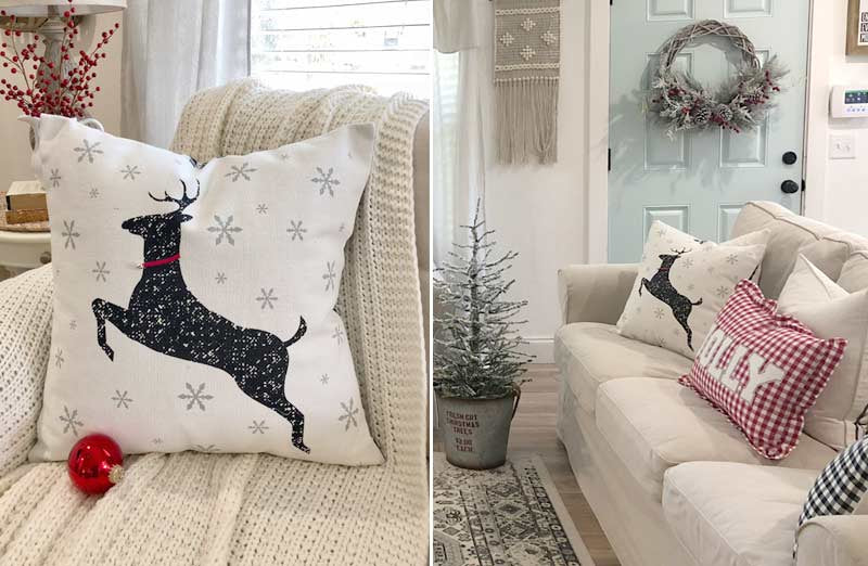 Double-Sided Deer Pillow