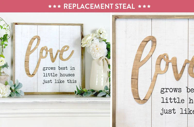 Love Grows Best Wooden Sign