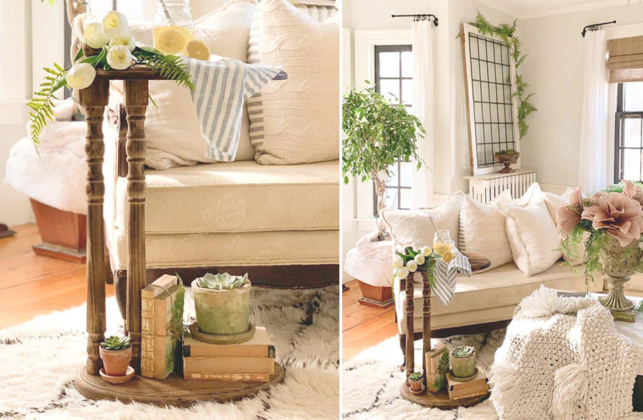 Wooden Sofa Slide Table