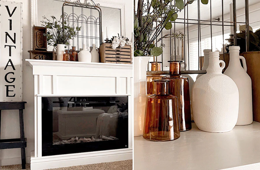 Vintage Inspired Tinted Medicine Bottles, Set of 2