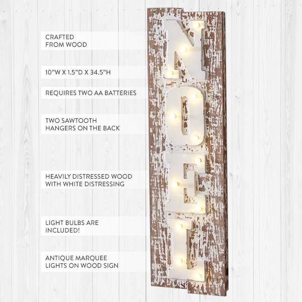 Noel Farmhouse Marquee Sign