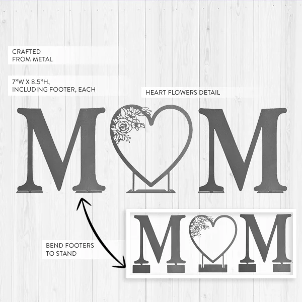 Metal Cutout MOM Sign
