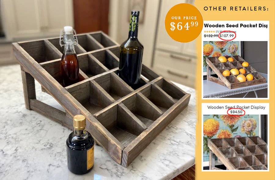 Wooden Seed Packet Cubby Display