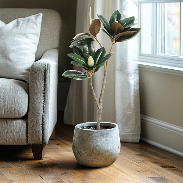 31 Inch Potted Faux Magnolia Tree