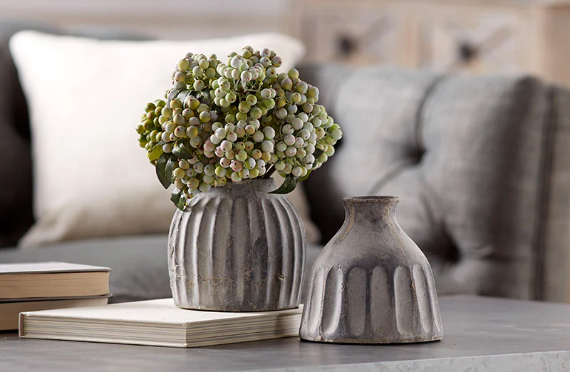 Natural Ceramic Vases  Set of 2