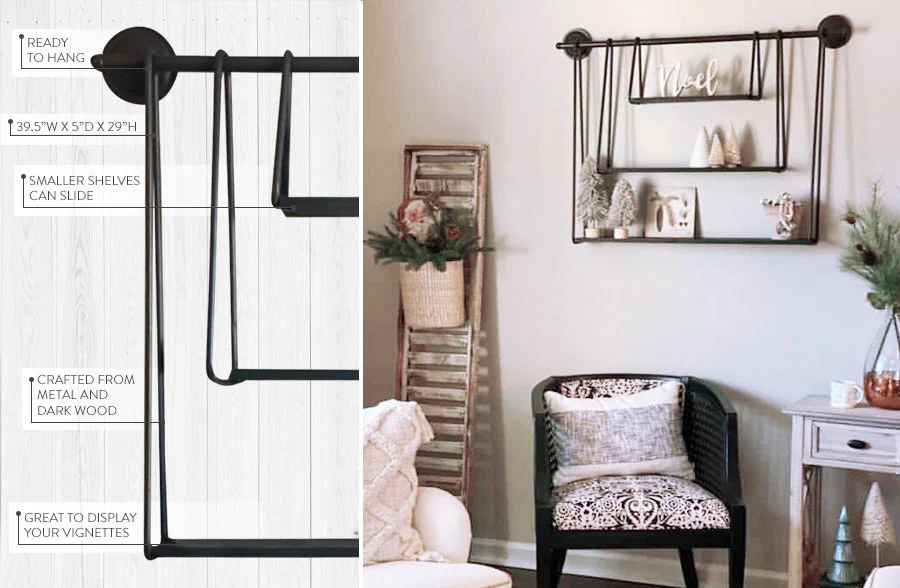 Utilitarian Three-Tiered Open Shelving Unit