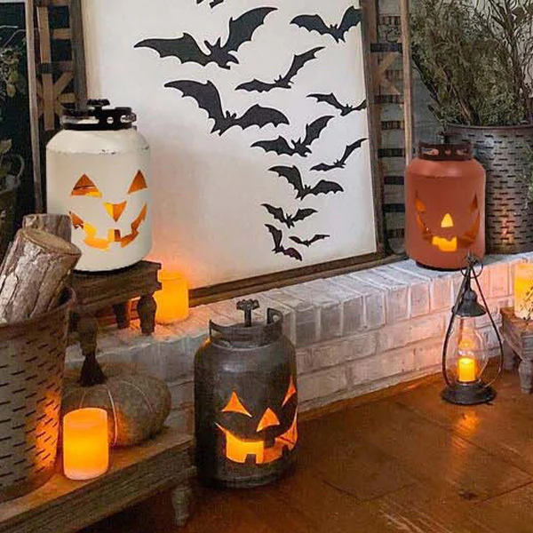 Repurposed Propane Tank Jack-O-Lanterns, Pick Your Color