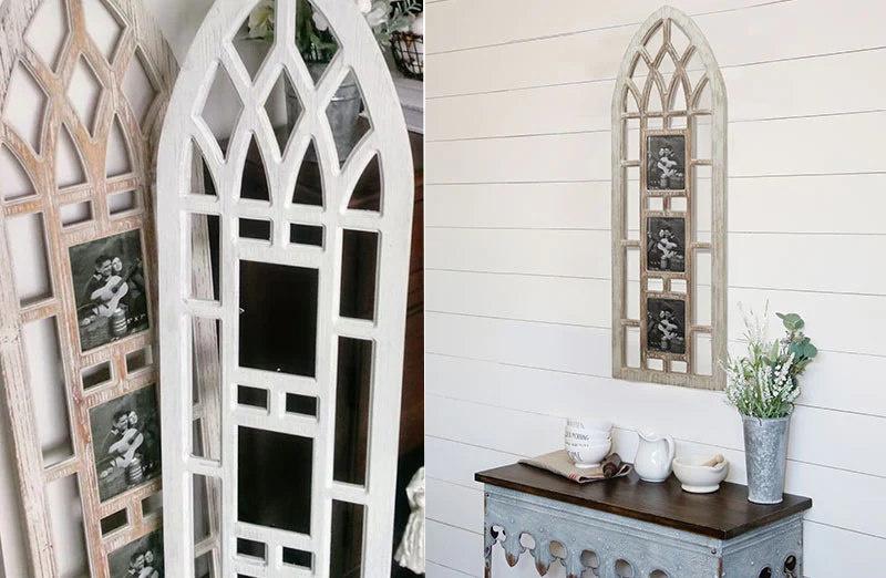 Large Wooden Cathedral Picture Frame