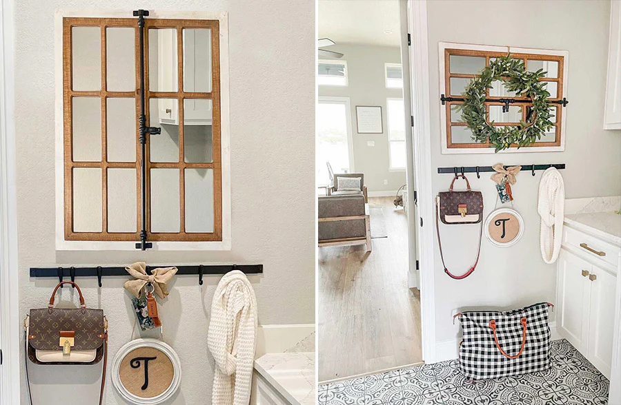 HUGE Window Pane Inspired Mirror