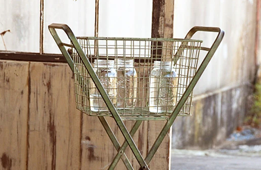 Vintage Metal Rolling Cart