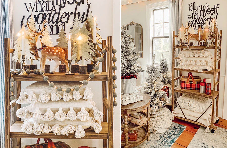 GIANT Four-Tiered Rolling Wooden Bookcase