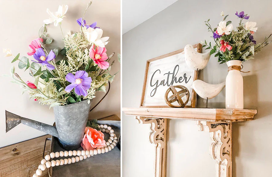 Spring Wildflower Faux Floral Bouquet