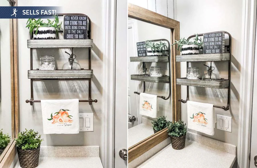 Double Cookhouse Towel Rack