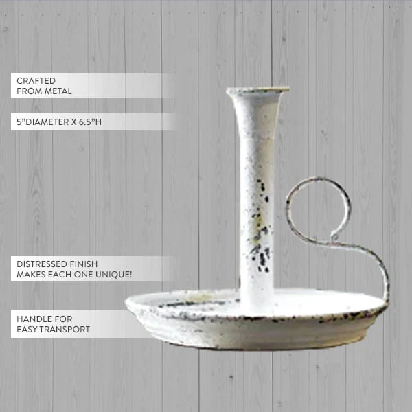Chippy Distressed Candle Holder