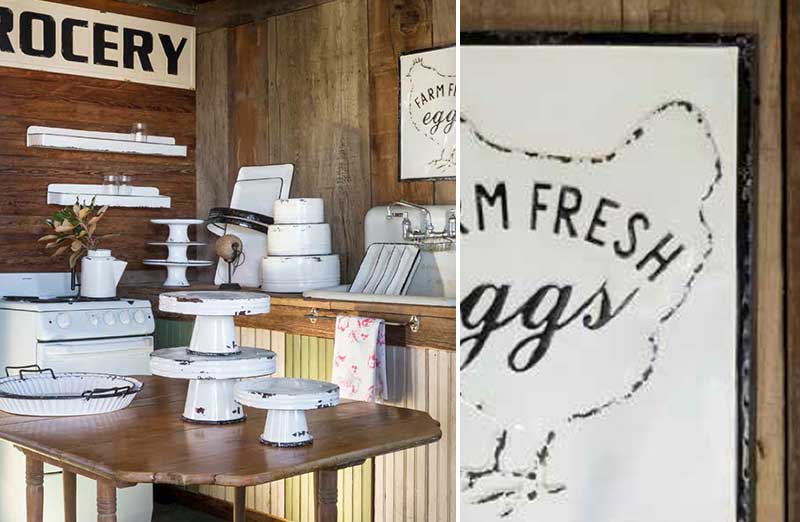 Embossed Metal Farm Fresh Eggs Sign