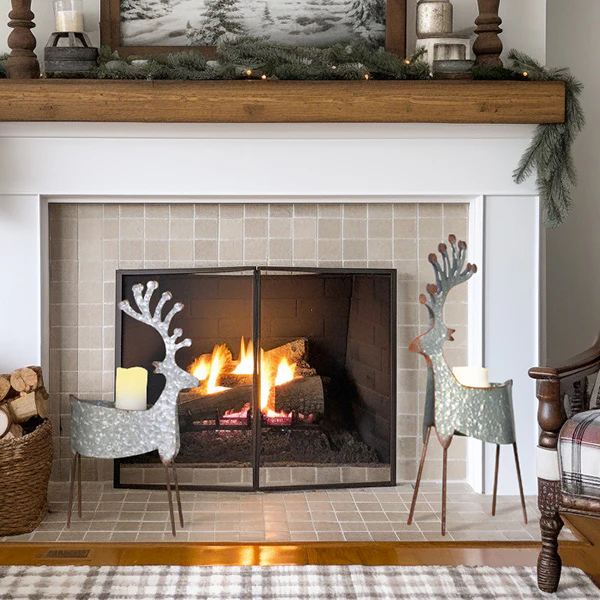 Metal Reindeer Candle Holder, Choose Your Size