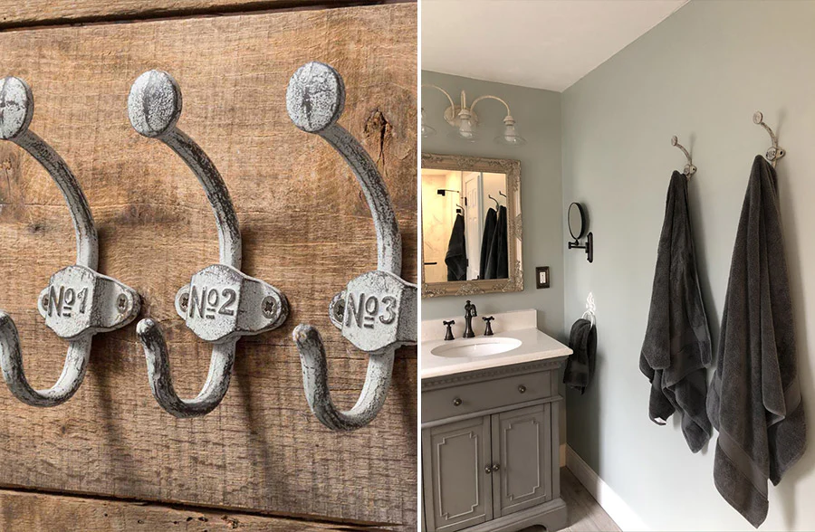 Numbered Wall Hooks, Set of 3