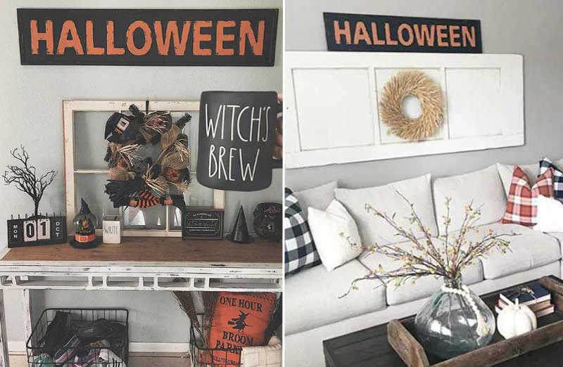 *HUGE* Embossed Metal Halloween Sign