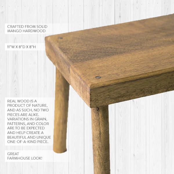 Traditional Farm Solid Hardwood Riser Stool