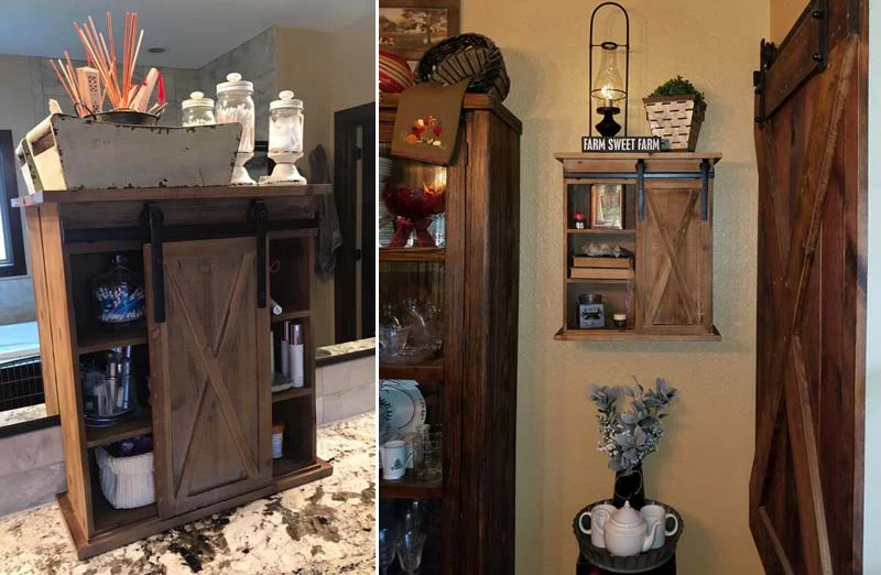 Barn Door Storage Cabinet