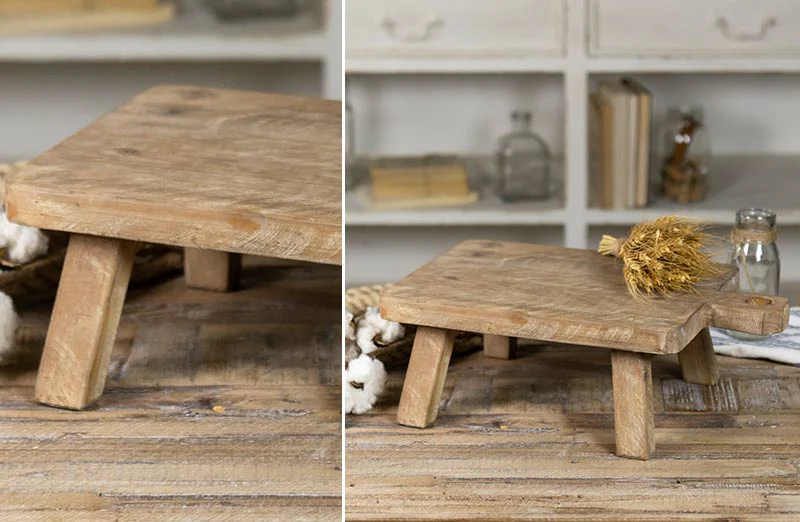 Wooden Cutting Board Pedestal
