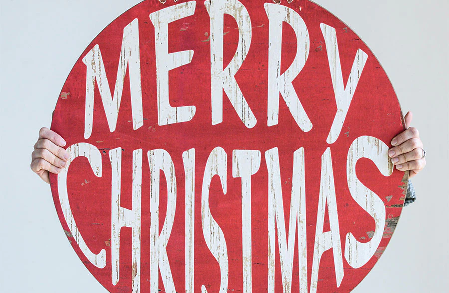 26 Merry Christmas Ornament Sign