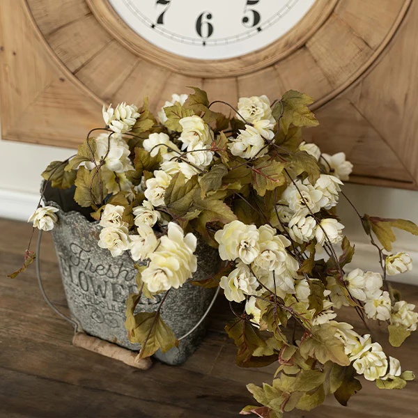 Faux Cream Hops Stem, Set of 3