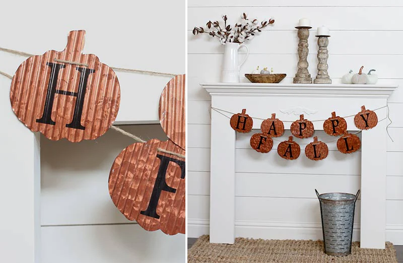 Happy Fall Tin Garland