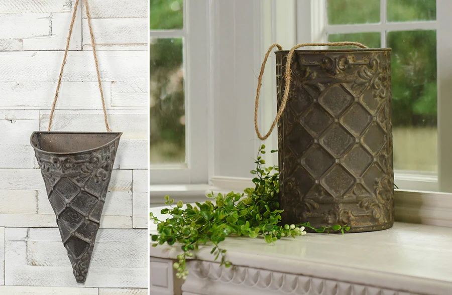 Textured Hanging Wall Planter, Pick Your Style