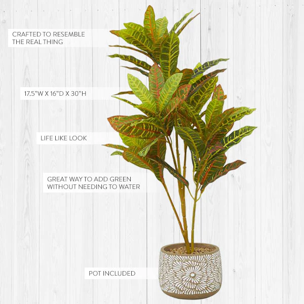 Potted Faux Banyan Tree