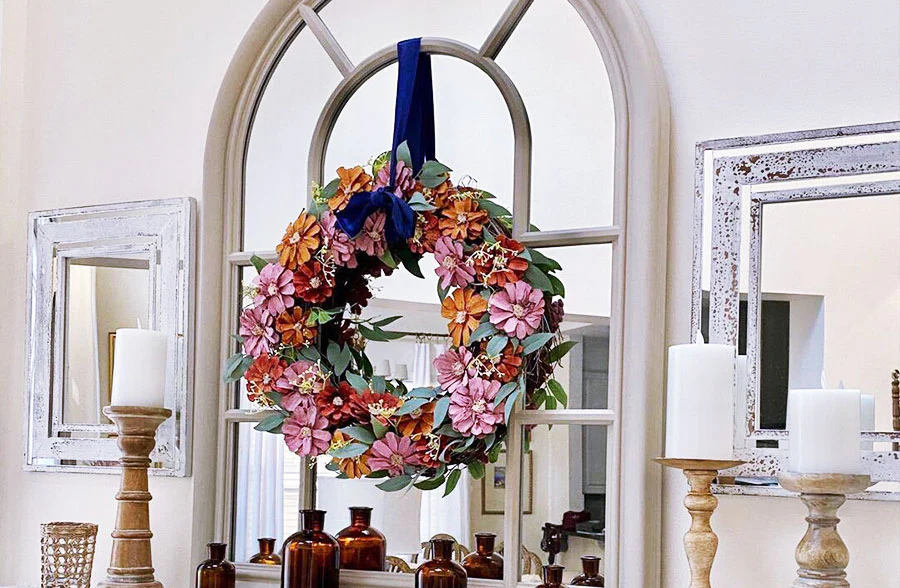 Premium Pinecone Floral Wreath | DES Exclusive