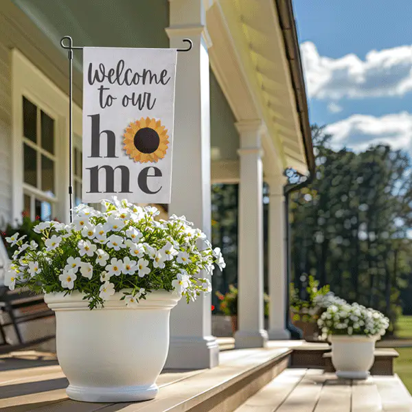Welcome Yard Sign with Interchangeable Icons