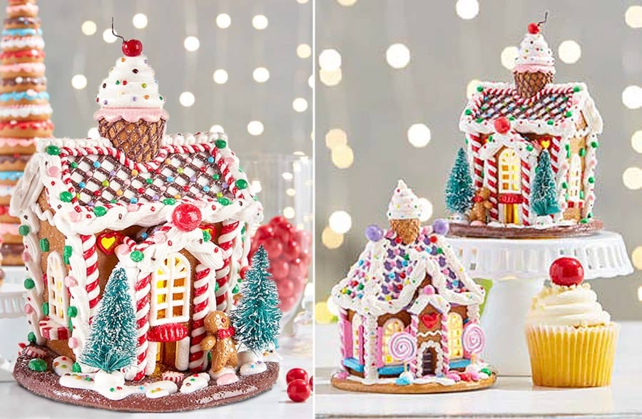 Lighted Candy Inspired Gingerbread Houses, Pick Your Style