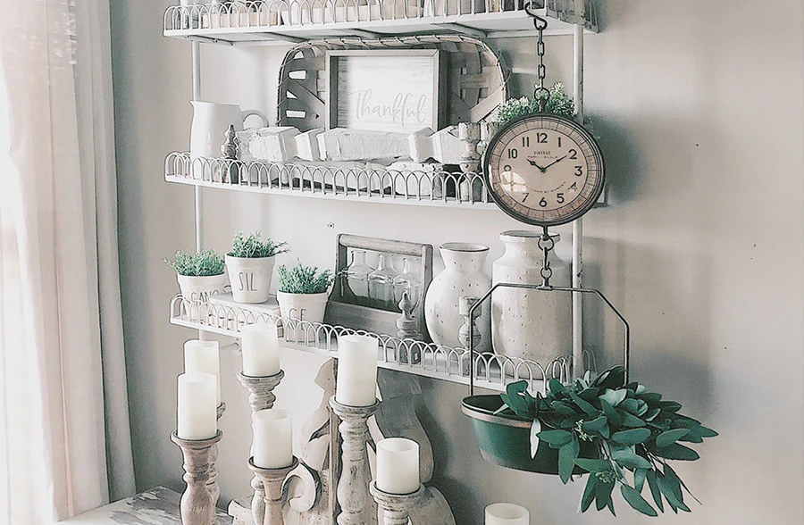 Green Hanging Grocery Scale Clock