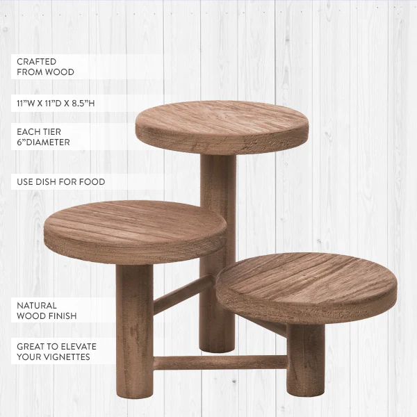 Three Tier Wooden Stand