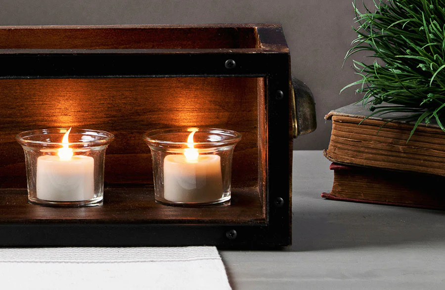 Wooden Votive Candle Holder