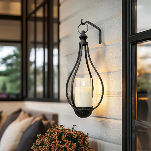 Black Teardrop Lantern