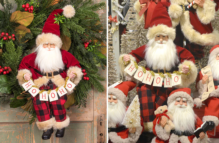 Festive Santa With Garland