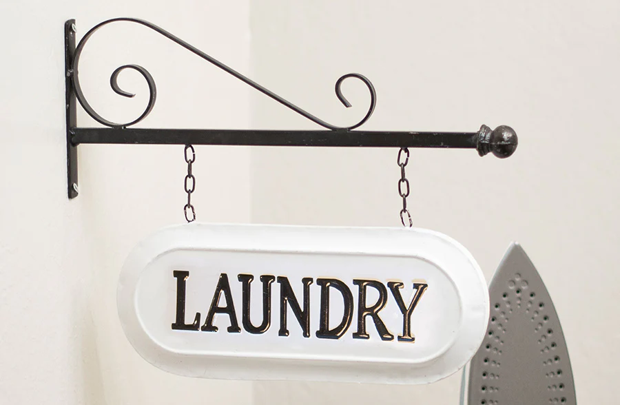 Vintage Laundry Hanging Sign