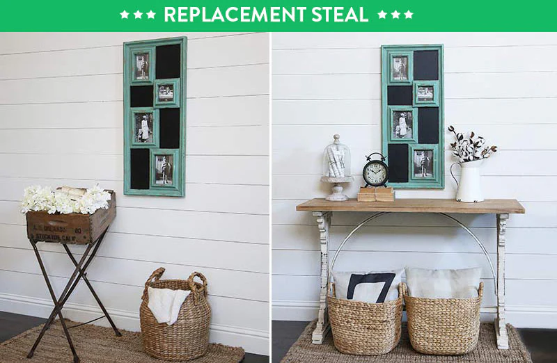 HUGE Antique Chalkboard Photo Collage