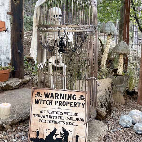Warning Witch Property Sign